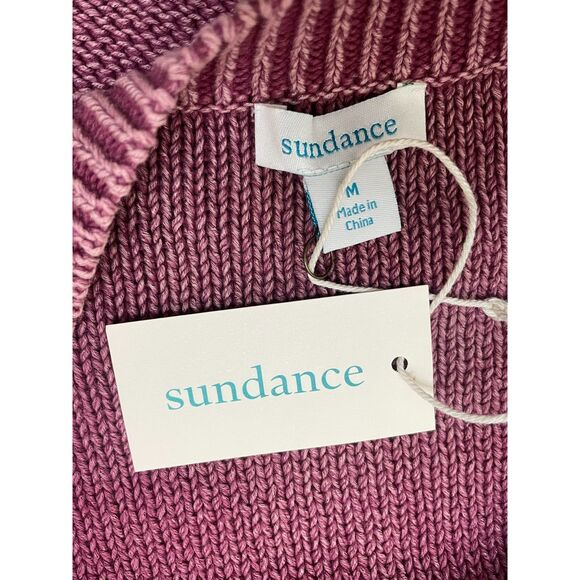 Sundance Women's M Pink Sweater Cotton Tight-Knit Casual Drop Shoulder Oversized - Picture 4 of 8